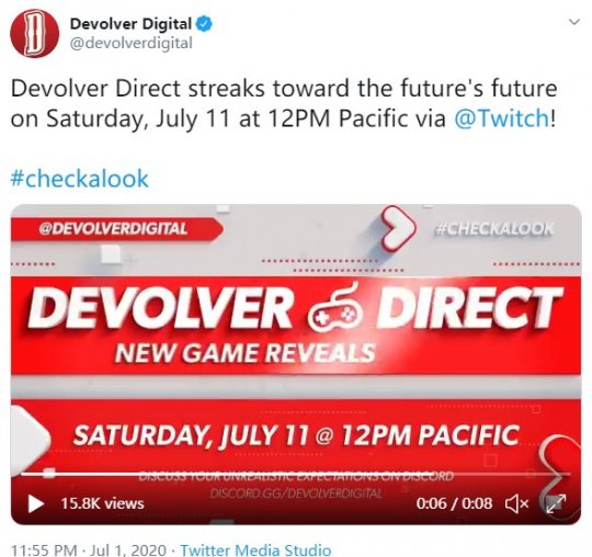 Devolver Digital游戏发布会时间确认 7月12日凌晨3点