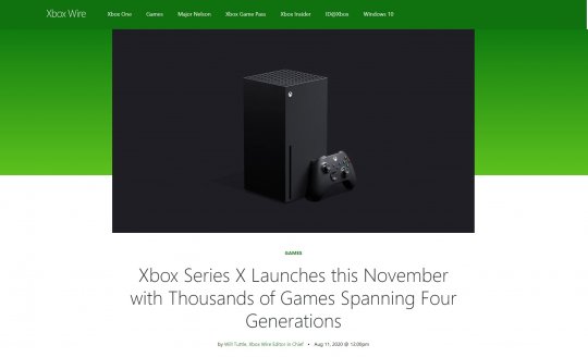 Xbox Series X确定11月上市 《光环无限》延期至明年
