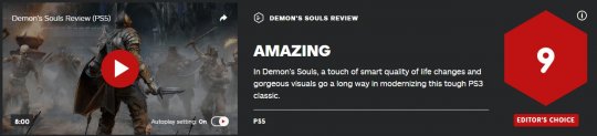 《恶魔之魂：重制版》IGN评9分 华丽让人叹为观止
