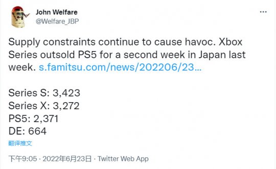 由于PS5缺货 Xbox在日本的周销量再次超过PS5
